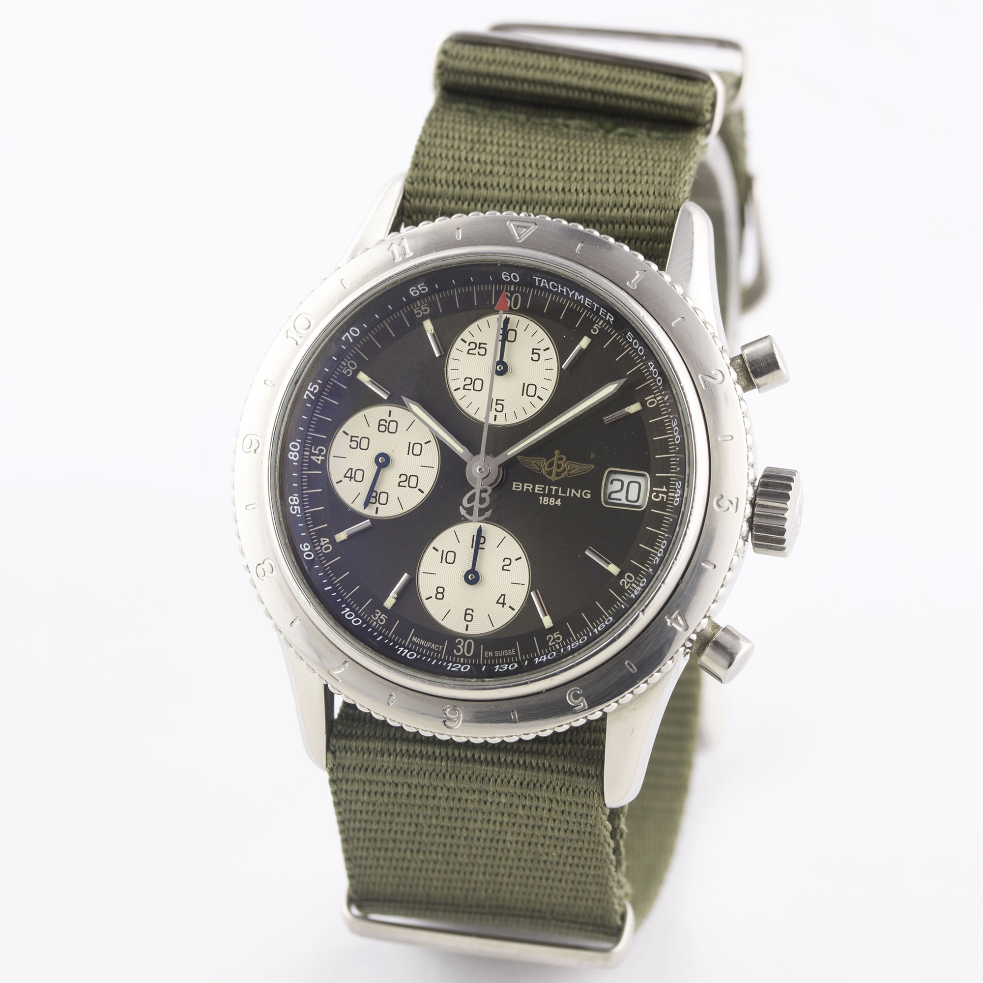 A RARE GENTLEMAN'S STAINLESS STEEL BREITLING NAVITIMER AVI AUTOMATIC CHRONOGRAPH WRIST WATCH CIRCA - Image 4 of 8