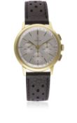 A RARE GENTLEMAN'S GOLD PLATED OMEGA CHRONOGRAPH WRIST WATCH CIRCA 1965, REF. 101.010-63 WITH