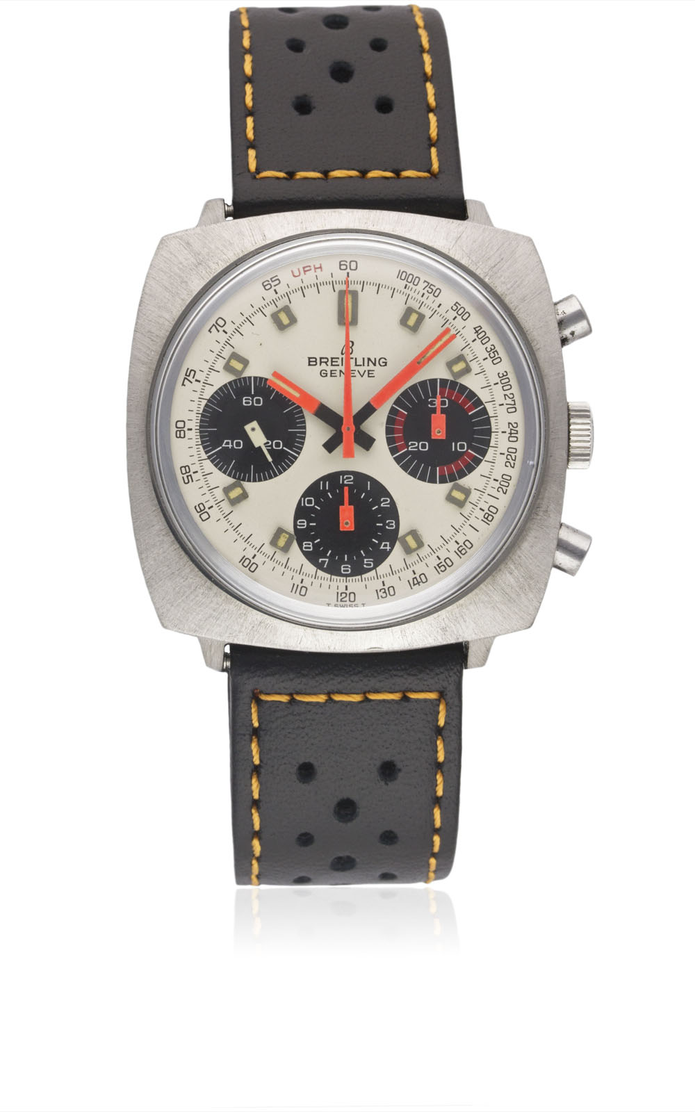 A GENTLEMAN'S STAINLESS STEEL BREITLING TOP TIME CHRONOGRAPH WRIST WATCH CIRCA 1969, REF. 814