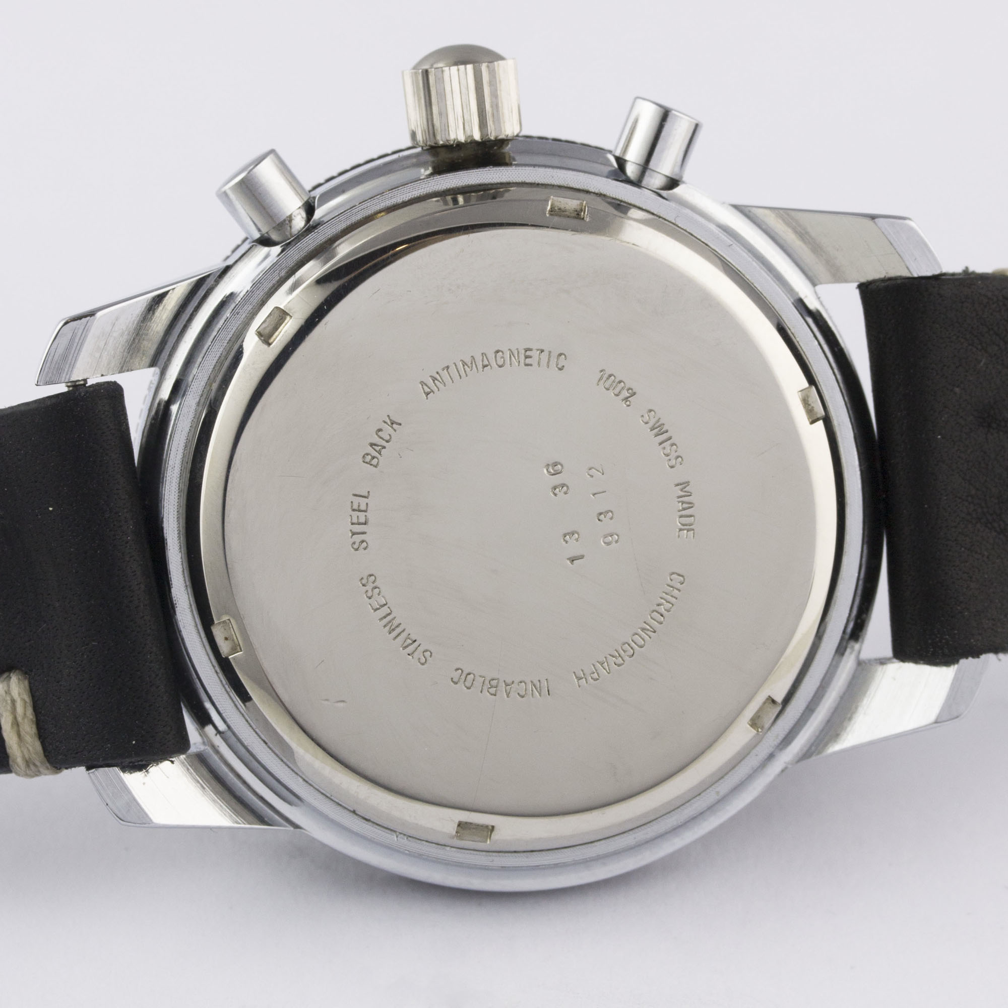 A RARE GENTLEMAN'S "NOS" WAKMANN "BIG BOY" CHRONOGRAPH WRIST WATCH CIRCA 1970 Movement: 17J, - Image 6 of 10