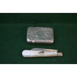 Highly decorative Victorian silver vesta case,