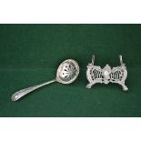 Victorian silver menu holder by William Comyns,