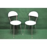 Zanotta Tonietta, pair of white side chairs with nylon seats designed by Enzo Mari in 1985,