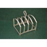 Five bar silver toast rack,