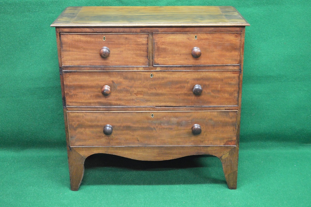 19th century mahogany chest of drawers,