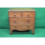 19th century mahogany chest of drawers,