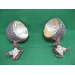 Two large lamps one marked Bosch - 8" lenses and 9" bowl depth