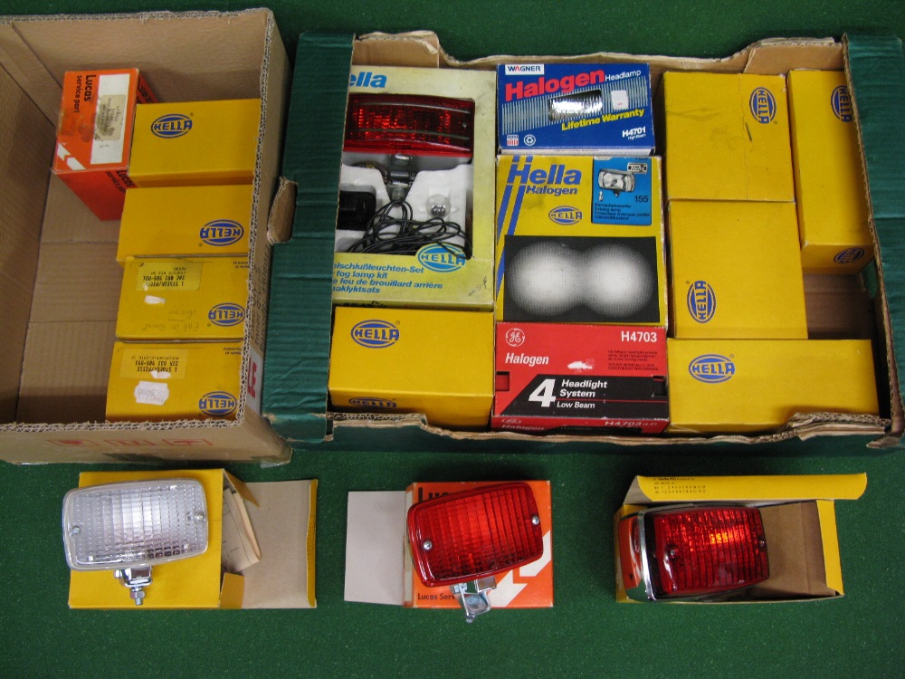 Quantity of Hella, GE, Wagner and Lucas lamps,