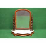 Victorian mahogany swing frame toilet mirror,