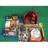 Quantity of motoring cans, tins, spark plugs, an Alton Valvespout,