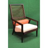 Pierantonio Bonancina Astoria HB lounge chair with leather strung back,