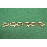 18ct gold marked 950 ladies bracelet