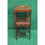 Georgian mahogany square two tier wash stand,