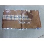 A brown vintage silk Burberry scarf