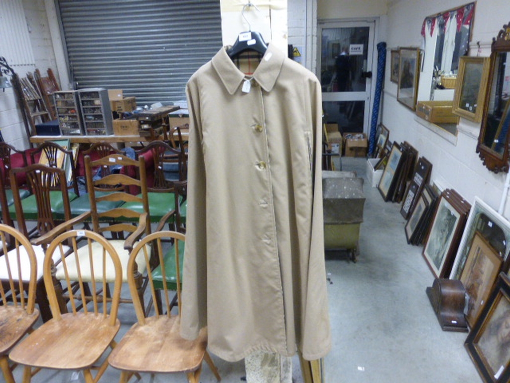 A 1970's burberry reversible cloak