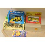 Five boxed diecast vehicles to include Matchbox Superkings K-42, Solido Toner Gam etc