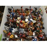 Box of approx 30 Del Prado painted lead figures on horseback