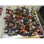 Box of approx 29 Del Prado painted lead figures on horseback