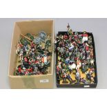 Large amount of Del Prado painted metal military figures plus canons in 2 boxes