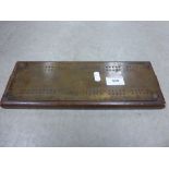 Vintage brass and wood cribbage board