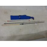 Dave Harrell Leeda GB feeder concept match 2 piece 11` fishing rod with 2 swing tips