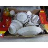 A collection of Johnson Bros dinnerware