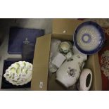 A boxed Royal Worcester dish, along with various other items