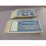 Large amount of 100 Mark German banknotes 1905 - 1910