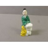 Chinese ceramic figural perfume bottle signed to the base