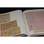 Album of vintage German railway tickets