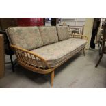 Ercol Light Elm and Beach Day Bed, model no. 355