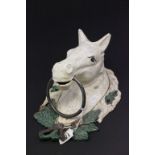 Mid 20th century painted cast iron horse stable tie ring