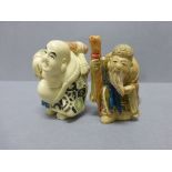 Two Oriental figures of travellers