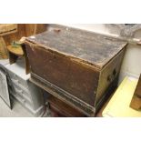 Victorian Pine Chest with iron handles