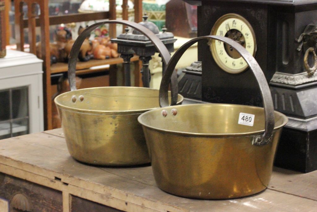 Two copper pails