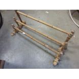 Victorian Beech Hanging Three Section Towel Rail