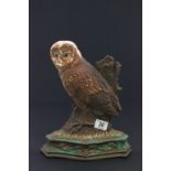 Cast iron door stop in the form of an owl