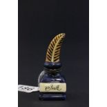 Ceramic Inkwell in the form of a Victorian Inkwell with Quill