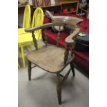 19C Elm seated Captains chair