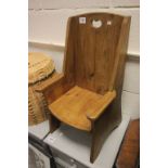 Rustic pine childs fireside chair