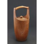 Modernist teak bottle holder