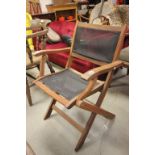 Teak Folding Garden Elbow Chair