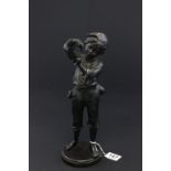 Bronze figure of a boy, marked to the base "Poitevin"