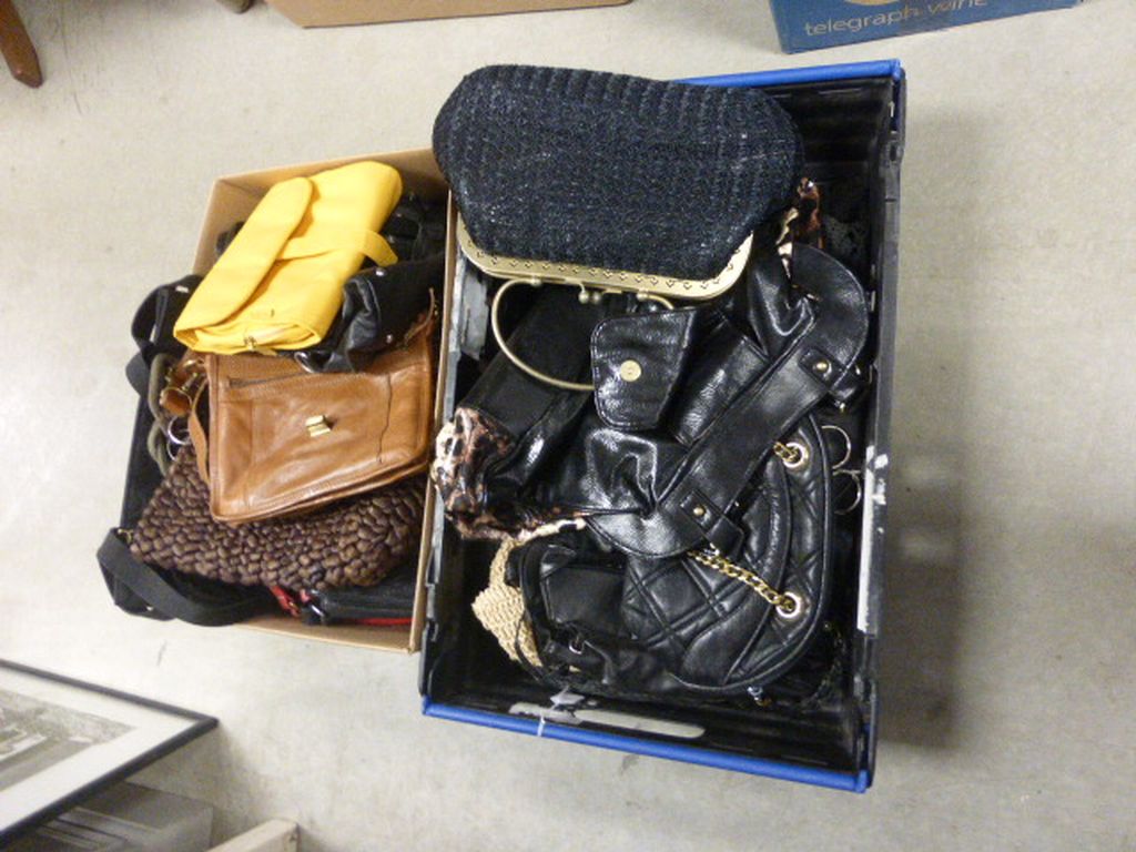 A collection of handbags