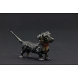 Cold painter spelter figure of a dog Dachshund ?