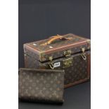 A Louis Vuitton style small case and a wash bag