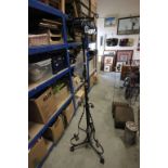 Victorian wrought iron lamp stand