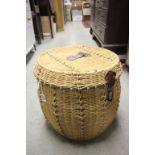 Wicker Circular Linen Basket