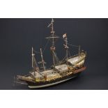 A scratch build model ship