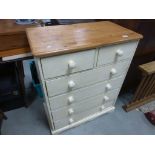 Painted Chest of Two Short and Four Long Drawers